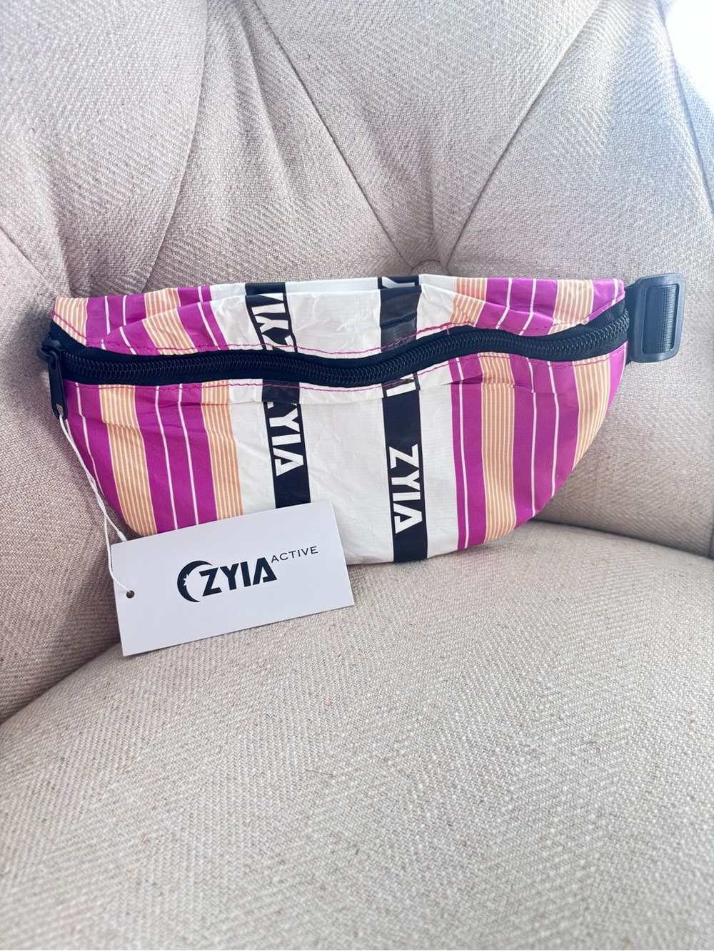 ZYIA Active “Striped About Town” Crossbody Belt Bag | NWT